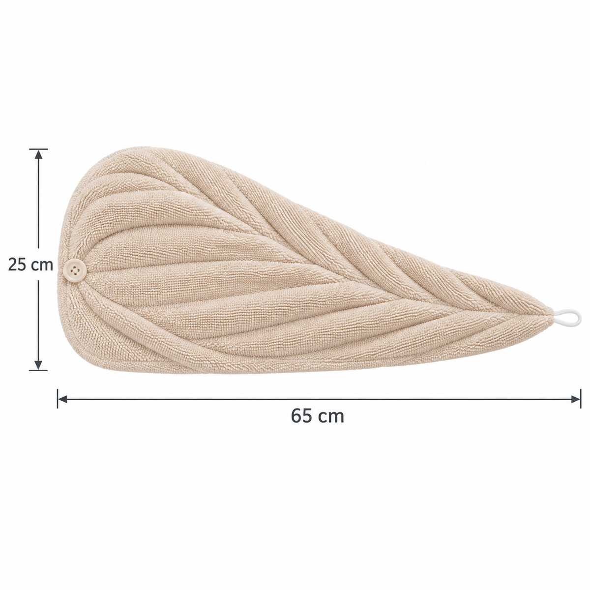 Microvezel haartulband met knoop en lus - Beige