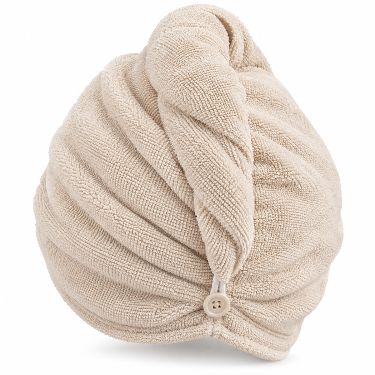 Microvezel haartulband met knoop en lus - Beige