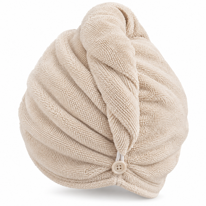 Microvezel haartulband met knoop en lus - Beige